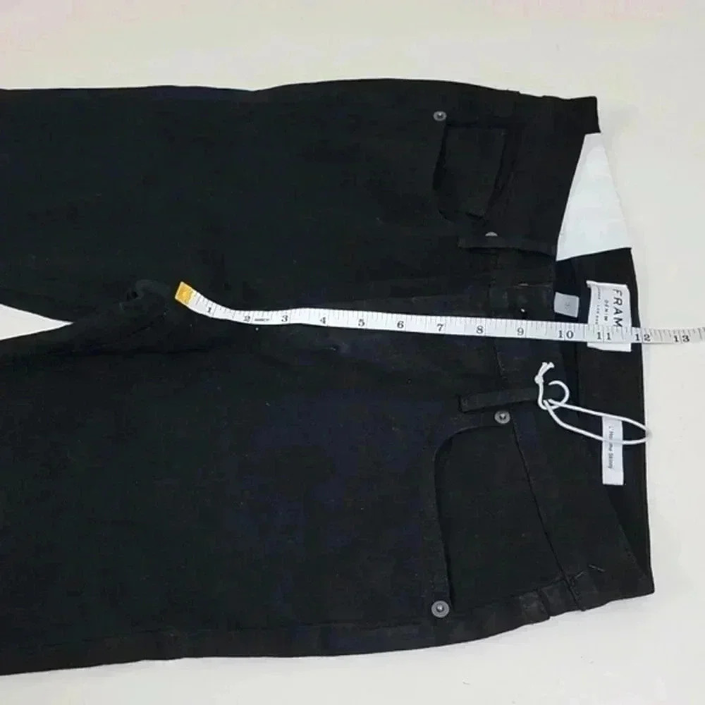 Frame L’Homme Black Low Rise Skinny Jeans In Noir - Picture 7 of 14